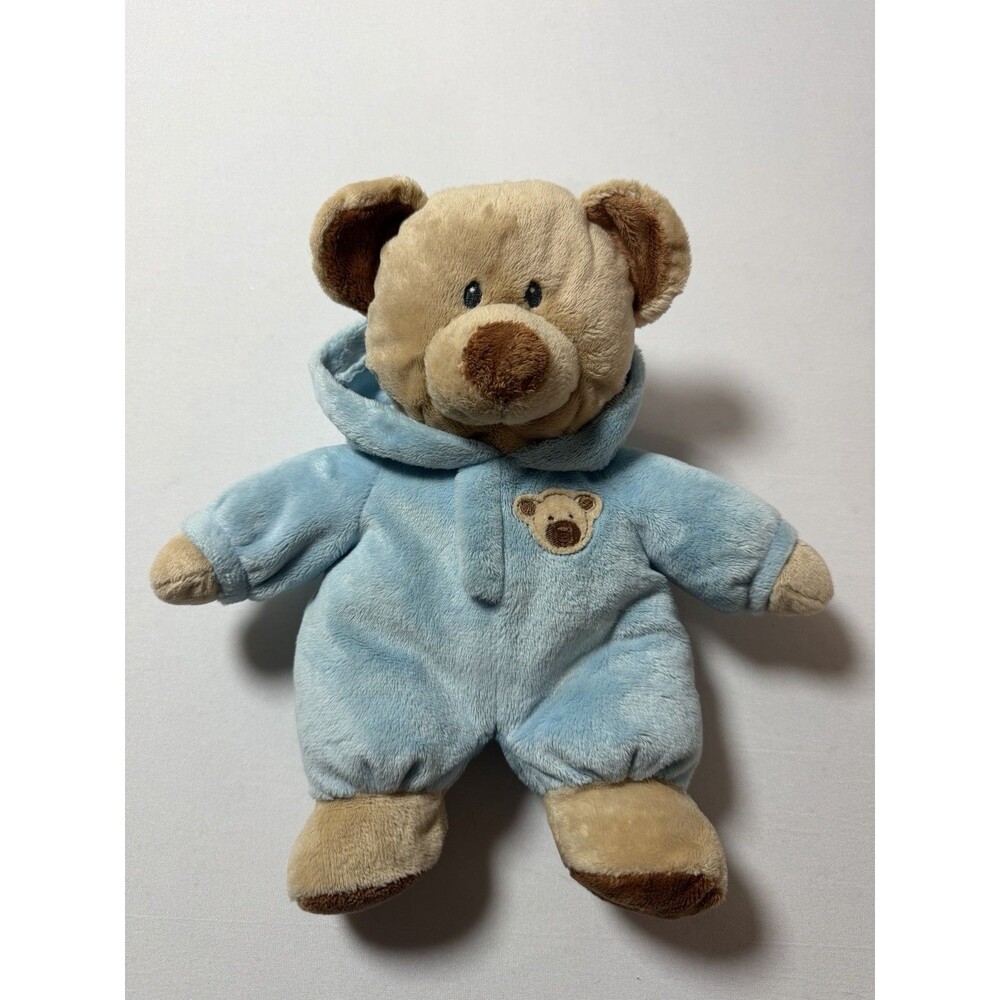 Ty Pluffies PJ Bear Blue Pajamas 10 Inch Plush Stuffed Toy 2010 All Ages